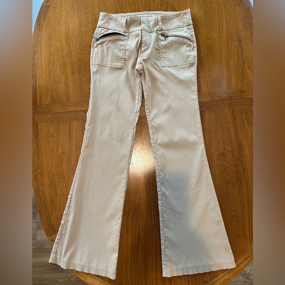 Y2K Guess Stretch Wide Leg Khaki Pants